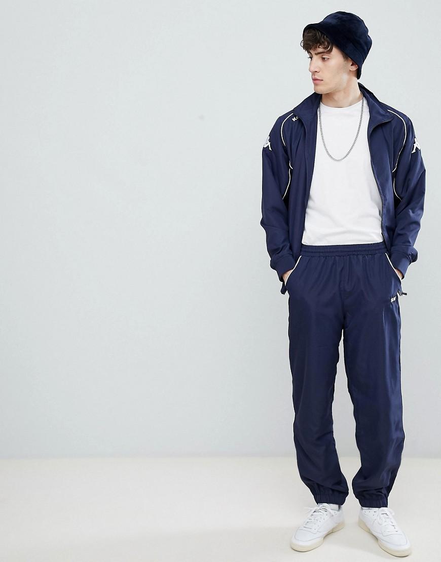 navy blue kappa tracksuit