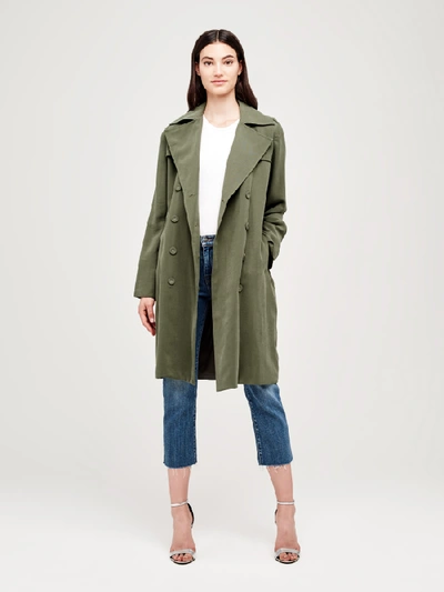 L Agence L'agence Elise Belted Trench In Beetle