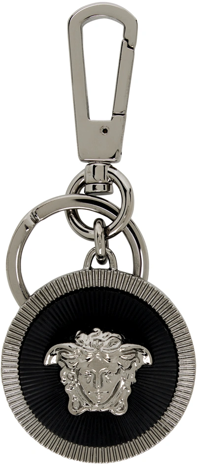 Versace Medusa Biggie Keyring In Black