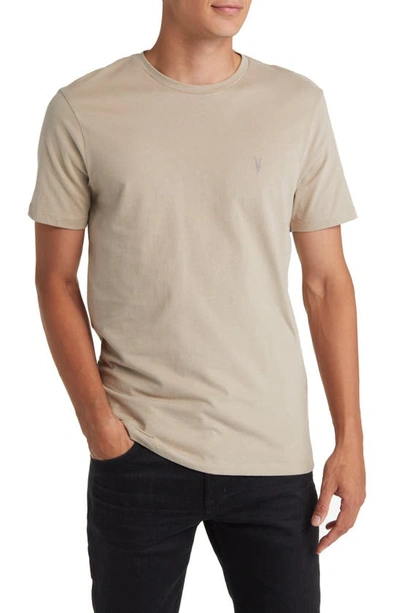 Allsaints Brace Tonic Organic Cotton T-shirt In Milky Grey