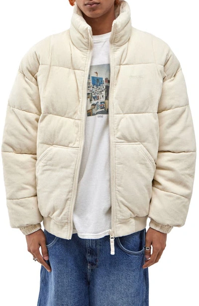 Iets Frans Corduroy Puffer Jacket In Cream
