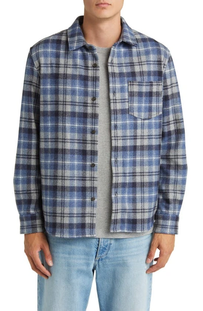 Apc New Valerian Plaid Wool Blend Flannel Button-up Shirt In Iaa - Blue