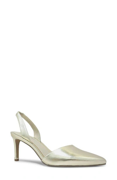 Kenneth Cole New York Riley Slingback Pointed Toe Pump In Champagne