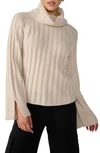 Sanctuary It's Cold Outside Ribbed Cowl Neck Sweater In Toasted Ma
