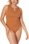 Andie The Mailbu One-piece Swimsuit In Chestnut