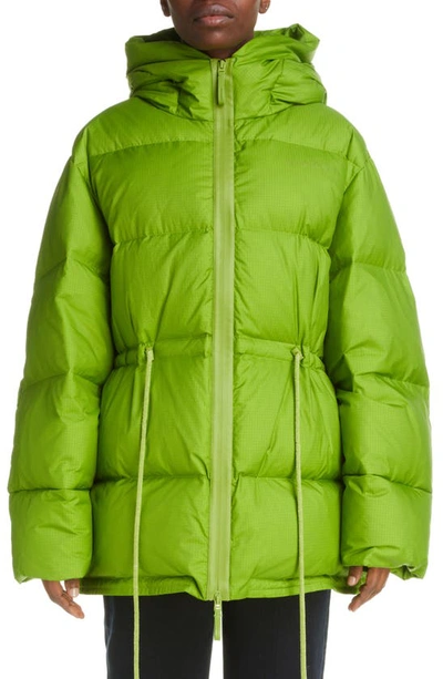 Acne Studios Orsa Recycled Nylon Ripstop Down Puffer Jacket In Grass Green