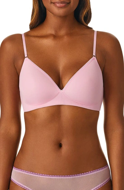 On Gossamer Next To Nothing Wireless Bra In Whisper Rose