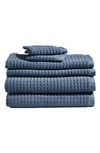 Dkny Quick Dry 6-piece Bath Towel, Hand Towel & Washcloth Set In Denim