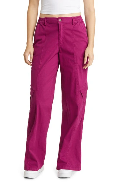 Bp. Wide Leg Cargo Pants In Purple Magenta