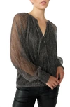 Sanctuary Love Always Metallic Knit Top In Magnet
