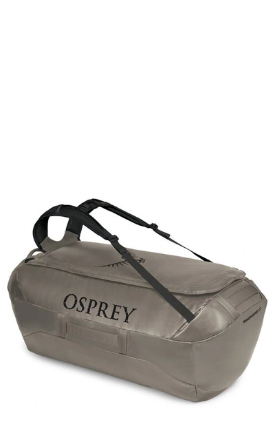Osprey Transporter 120 Duffle Backpack In Tan Concrete