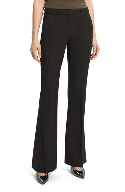 Theory Demitria 2 Stretch Good Wool Suit Pants In Mink