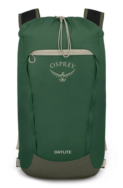 Osprey Daylite Cinch Backpack In Green Canopy/ Green Creek