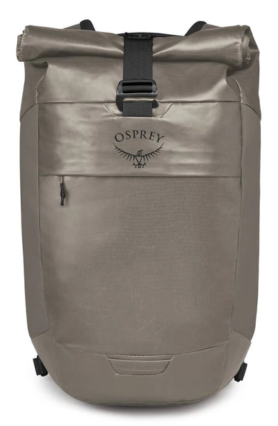Osprey Transporter Roll Top Backpack In Tan Concrete