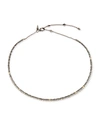 Alexis Bittar Crystal Encrusted Spike Choker Necklace In Ruthenium