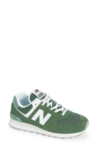 New Balance 574 Sneaker In Alpine Green/ White