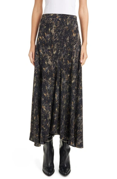 Isabel Marant Sakura Silk Skirt In 01bk Black | ModeSens