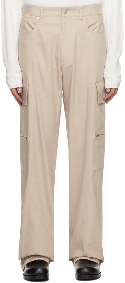 Alyx Straight Cotton Cargo Pants In Beige