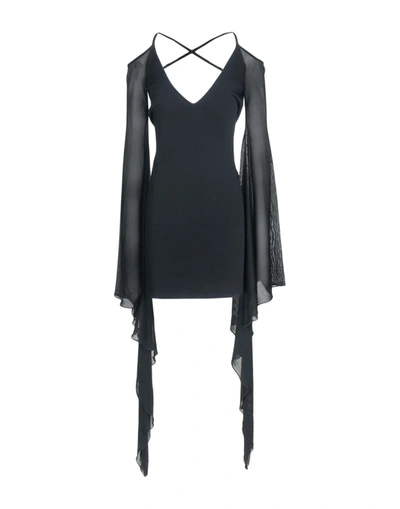 Balmain Short Dresses In Black