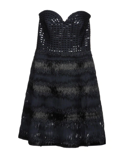 Oscar De La Renta Short Dress In Dark Blue