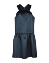 Tibi Short Dress In Dark Blue