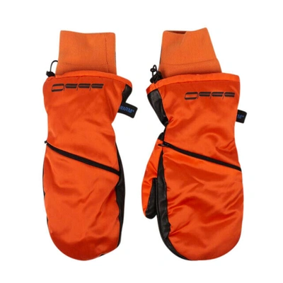 Off-white Orange And Black 'bomber' Mitten Gloves In Red