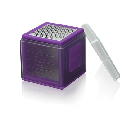 Microplane 3-in-1 Cube Grater With Fine, Ribbon, And Coarase Blades In Purple