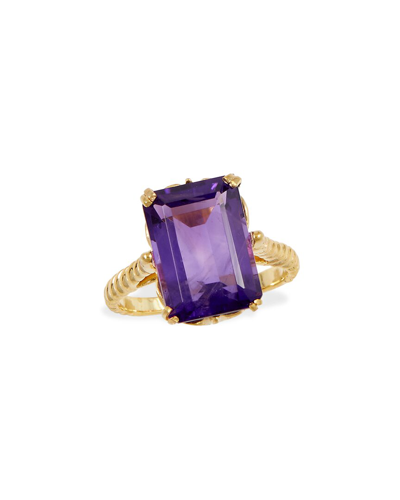 Savvy Cie 18k Over Silver 7.25 Ct. Tw. Amethyst Ring