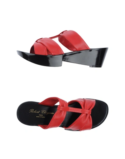 Robert Clergerie Wedges In Red