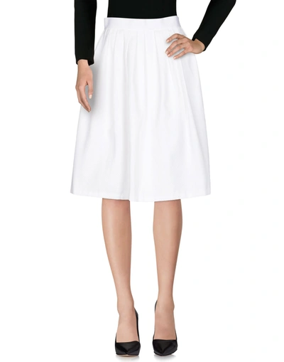 Raoul Knee Length Skirts In White