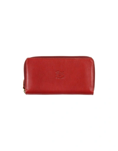 Il Bisonte Wallet In Brick Red