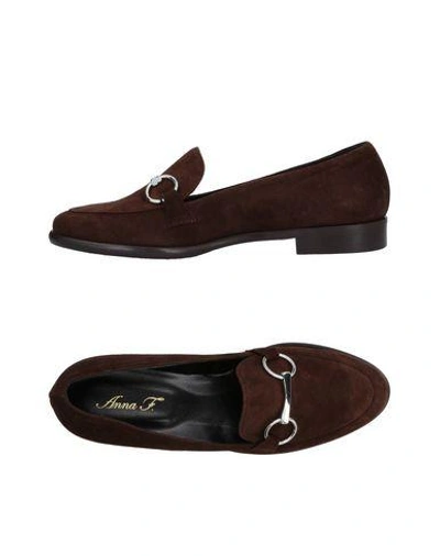 Anna F Loafers In Dark Brown