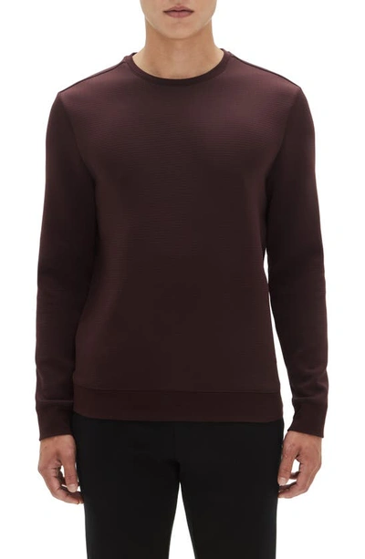 Robert Barakett Drayton Long Sleeve T-shirt In Bordeaux