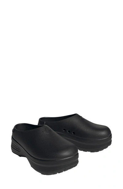 Adidas Originals Adifom Stan Smith Platform Mule In Black/ Black/ Black
