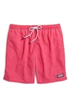 Vineyard Vines Island Chappy Swim Trunks In Sailors Red