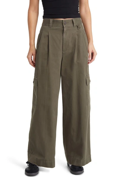 Madewell The Harlow Wide-leg Cargo Pant In (re)generative Chino In Capers