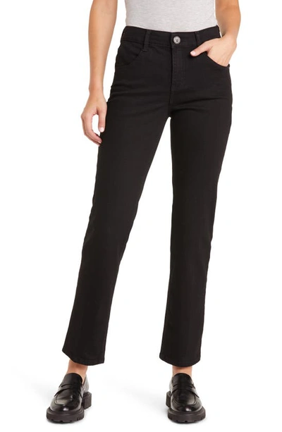 Wit & Wisdom Waist & Waste 'ab'solution High Waist Straight Leg Jeans In Bk-black