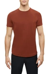 Cuts Trim Fit Crewneck Cotton Blend T-shirt In Tuscan