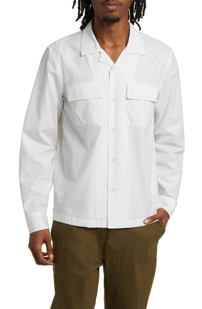 Saturdays Surf Nyc Macro Lyocell & Cotton Button-up Shirt In Ivory