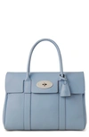 Mulberry Bayswater Pebbled Leather Satchel In Poplin Blue