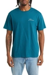 Saturdays Surf Nyc Signature Logo Embroidered Standard T-shirt In Gulf Coast