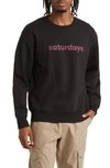 Saturdays Surf Nyc Bowery Cheetah Logo Graphic Sweatshirt In Black