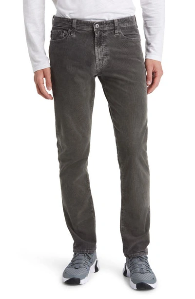Ag Tellis Slim Fit Corduroy Trousers In Sulfur Anthracite