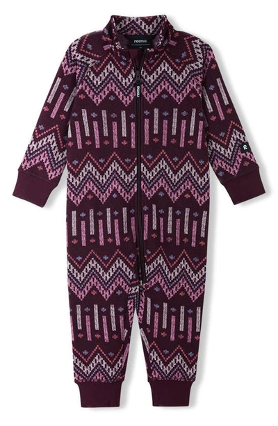 Reima Babies' Fleece Coverall In Deep Purple