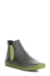 Softinos By Fly London Itzi Chelsea Boot In Military/ Olive Smooth Leather