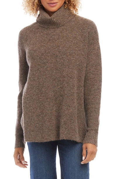 Karen Kane Turtleneck Sweater In Brown