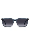 Hugo Boss 57mm Rectangular Sunglasses In Blue Grey
