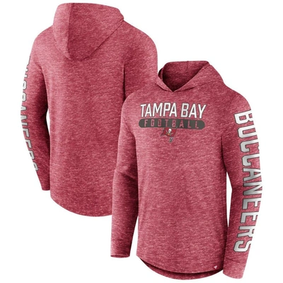 Fanatics Branded Heather Red Tampa Bay Buccaneers Pill Stack Long Sleeve Hoodie T-shirt