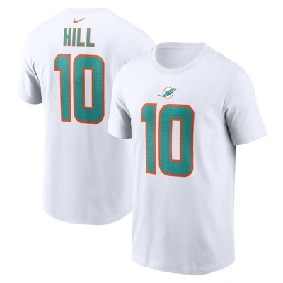Nike Men's  Tyreek Hill White Miami Dolphins Player Name And Number T-shirt