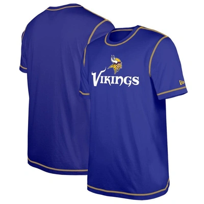 New Era Purple Minnesota Vikings Third Down Puff Print T-shirt
